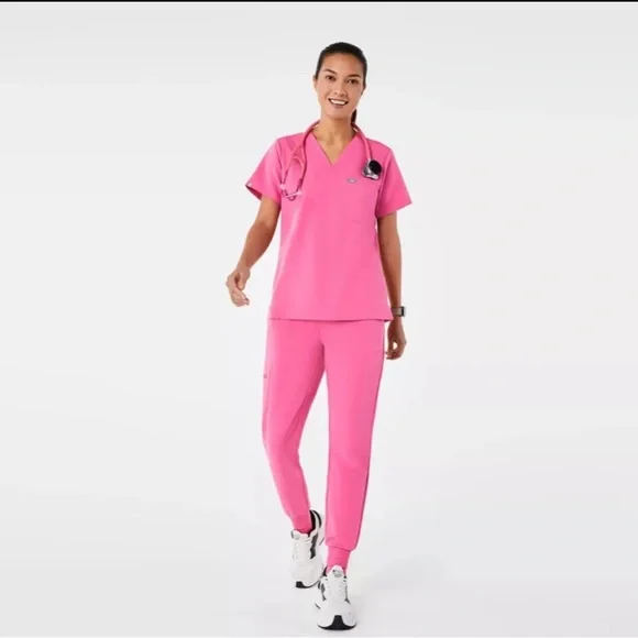 Figs F’ing Pink Track Pants Joggers Set - Picture 1 of 6